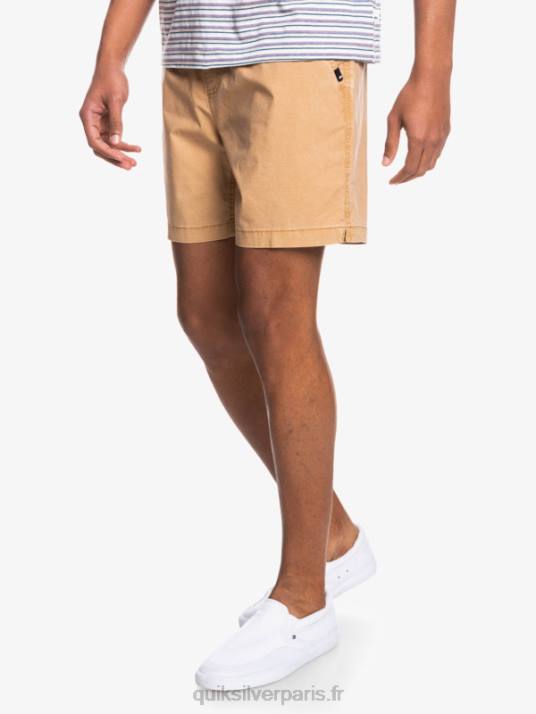 Hommes Quiksilver taxer 17 short taille élastique D6PT1377 tanin