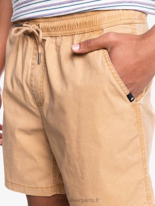 Hommes Quiksilver taxer 17 short taille élastique D6PT1377 tanin