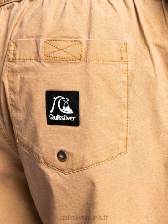 Hommes Quiksilver taxer 17 short taille élastique D6PT1377 tanin