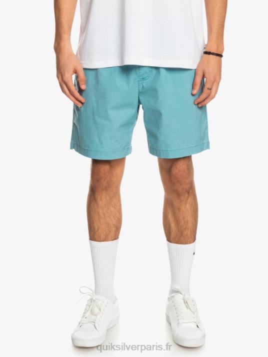 Hommes Quiksilver taxer 17 short taille élastique D6PT1378 bleu delphinium