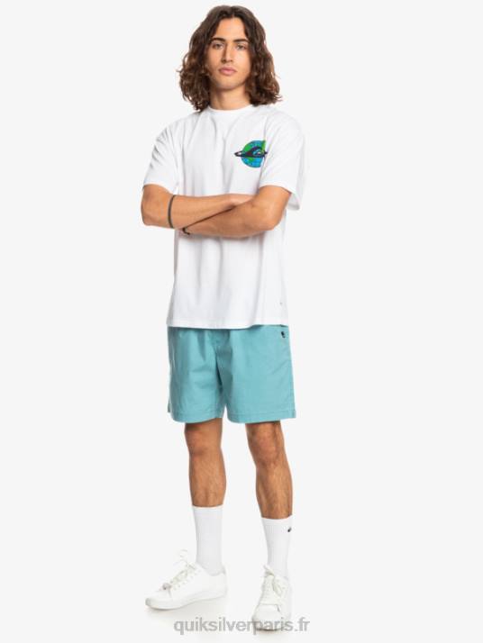 Hommes Quiksilver taxer 17 short taille élastique D6PT1378 bleu delphinium