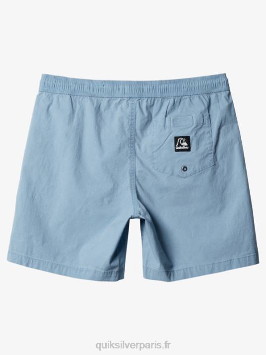Hommes Quiksilver taxer 17 short taille élastique D6PT1379 jean délavé