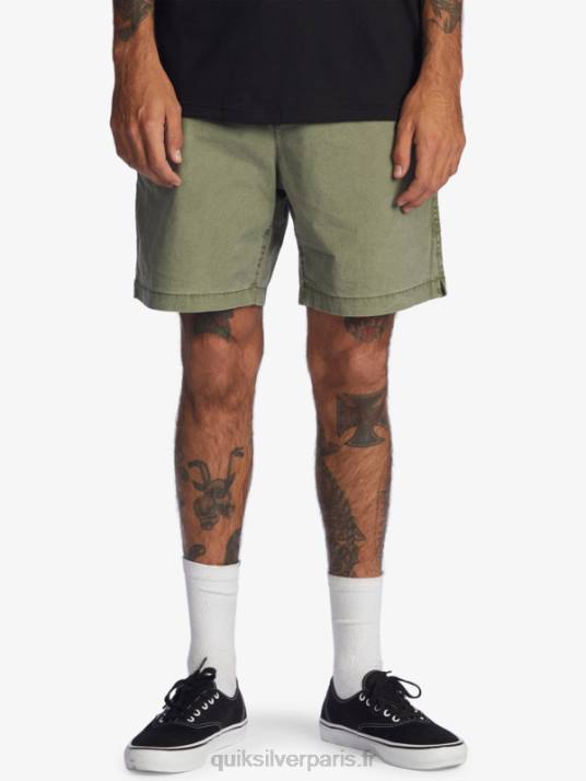 Hommes Quiksilver taxer 17 short taille élastique D6PT1380 trèfle à quatre feuilles