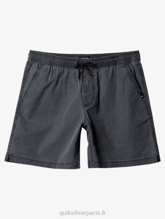 Hommes Quiksilver taxer 17 short taille élastique D6PT1381 noir