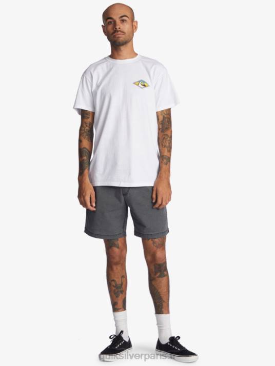 Hommes Quiksilver taxer 17 short taille élastique D6PT1381 noir