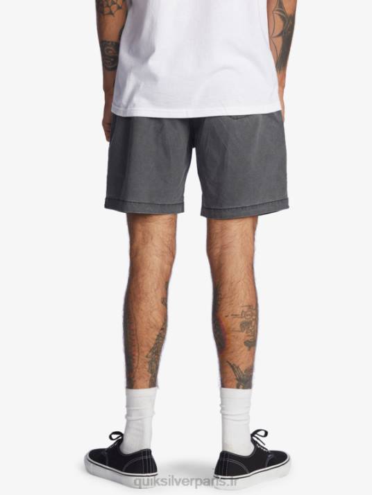 Hommes Quiksilver taxer 17 short taille élastique D6PT1381 noir