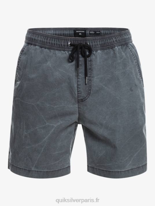 Hommes Quiksilver taxer 17 short taille élastique D6PT1381 noir
