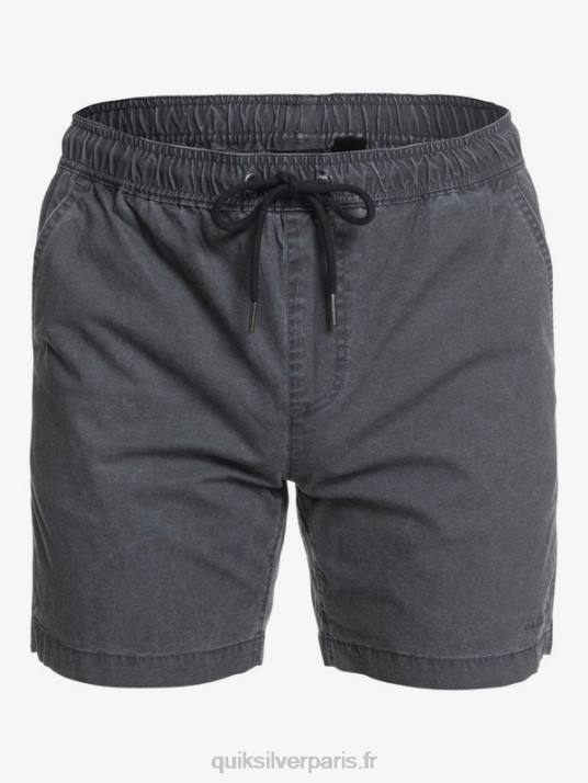 Hommes Quiksilver taxer 17 short taille élastique D6PT1381 noir