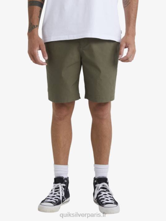 Hommes Quiksilver waterman après le short de surf D6PT1579 olive poussiéreuse