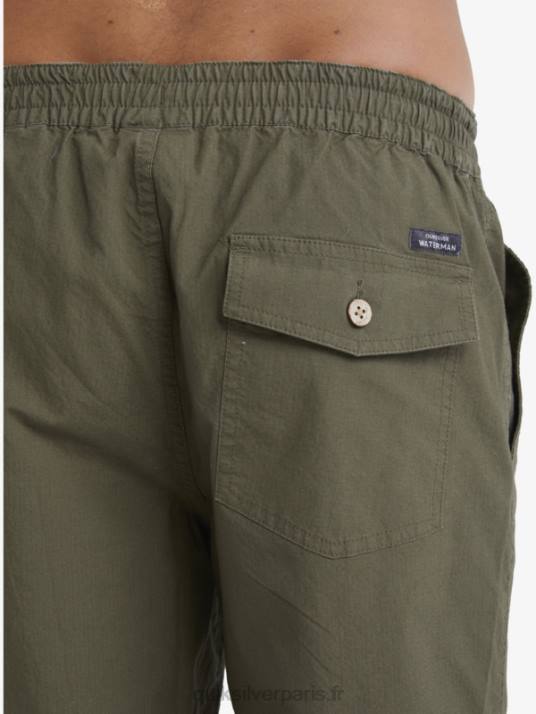 Hommes Quiksilver waterman après le short de surf D6PT1579 olive poussiéreuse