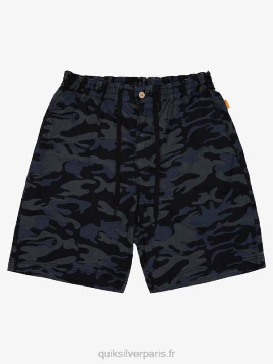 Hommes Quiksilver waterman après le short de surf D6PT1581 camouflage noir