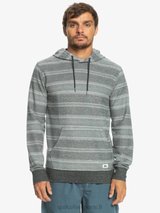 Hommes Quiksilver grand sweat à capuche otway D6PT580 rayure otway noire