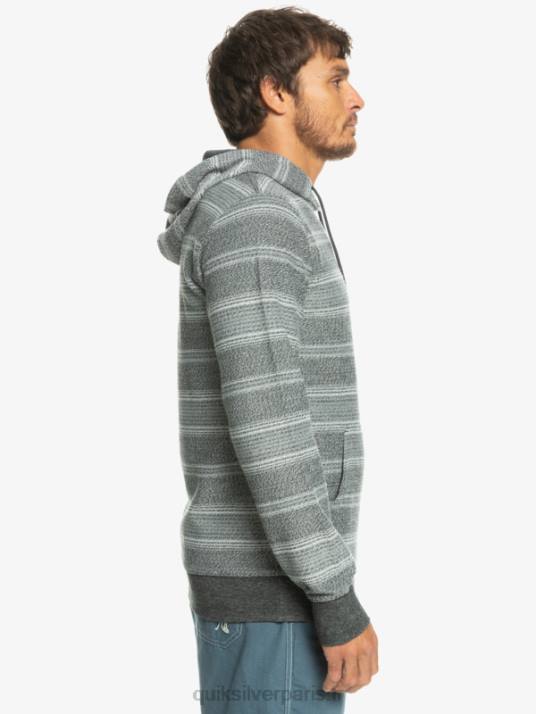 Hommes Quiksilver grand sweat à capuche otway D6PT580 rayure otway noire