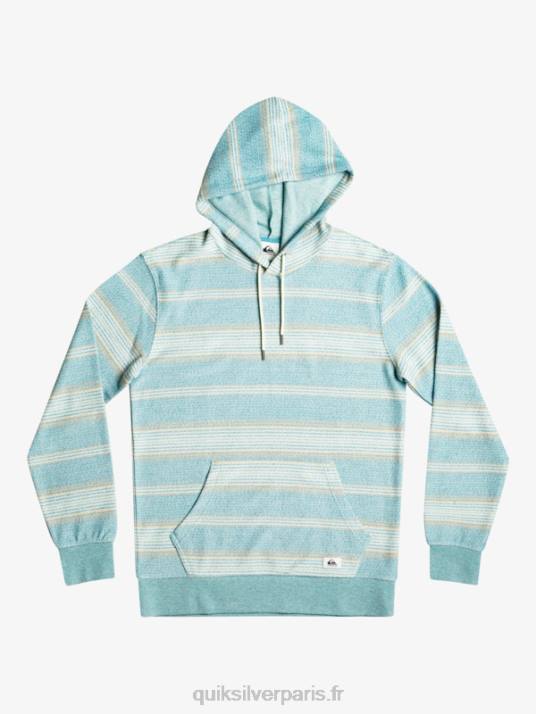 Hommes Quiksilver grand sweat à capuche otway D6PT581 rayure otway bleu bretagne