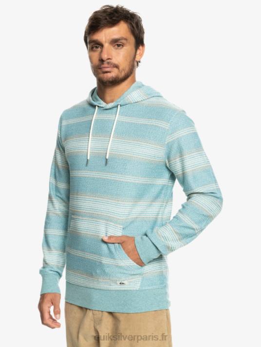 Hommes Quiksilver grand sweat à capuche otway D6PT581 rayure otway bleu bretagne