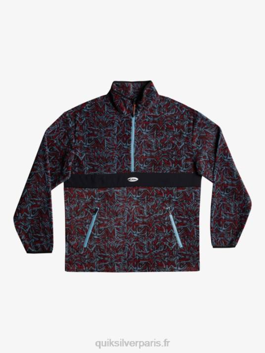 Hommes Quiksilver polaire saturn demi-zip D6PT1562 Saturne bleu provençal