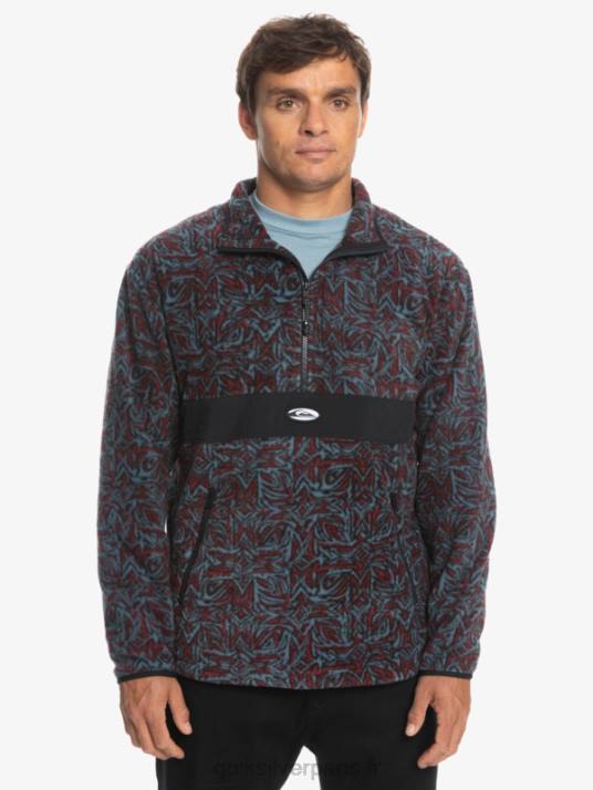 Hommes Quiksilver polaire saturn demi-zip D6PT1562 Saturne bleu provençal