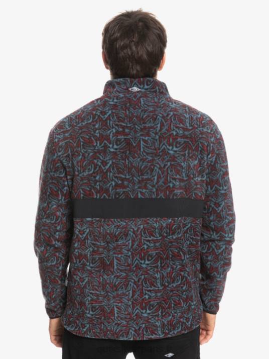 Hommes Quiksilver polaire saturn demi-zip D6PT1562 Saturne bleu provençal