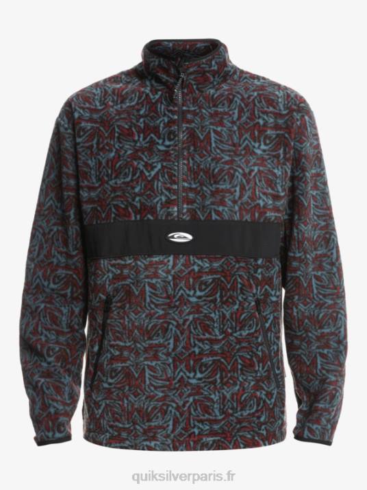 Hommes Quiksilver polaire saturn demi-zip D6PT1562 Saturne bleu provençal