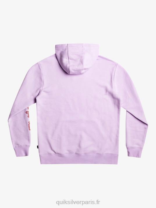Hommes Quiksilver pull à capuche en polaire avec logo omni D6PT1031 lilas pastel