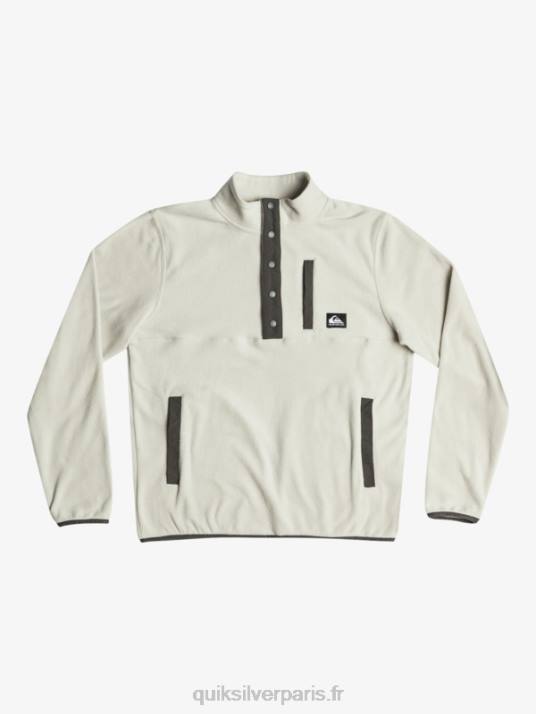Hommes Quiksilver pull polaire no destination snap D6PT1039 gris violet