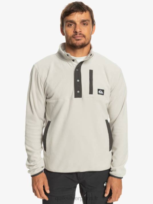 Hommes Quiksilver pull polaire no destination snap D6PT1039 gris violet