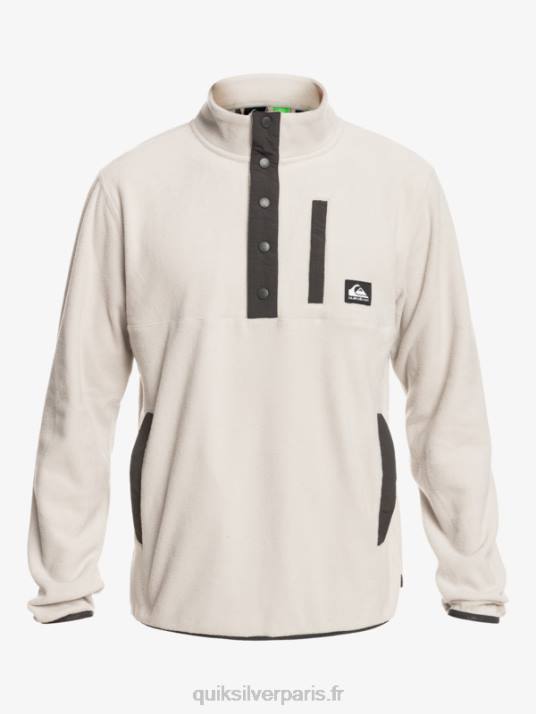 Hommes Quiksilver pull polaire no destination snap D6PT1039 gris violet