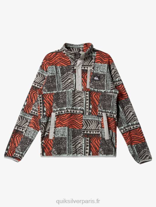 Hommes Quiksilver pull polaire no destination snap D6PT1041 saumon frais soufflé