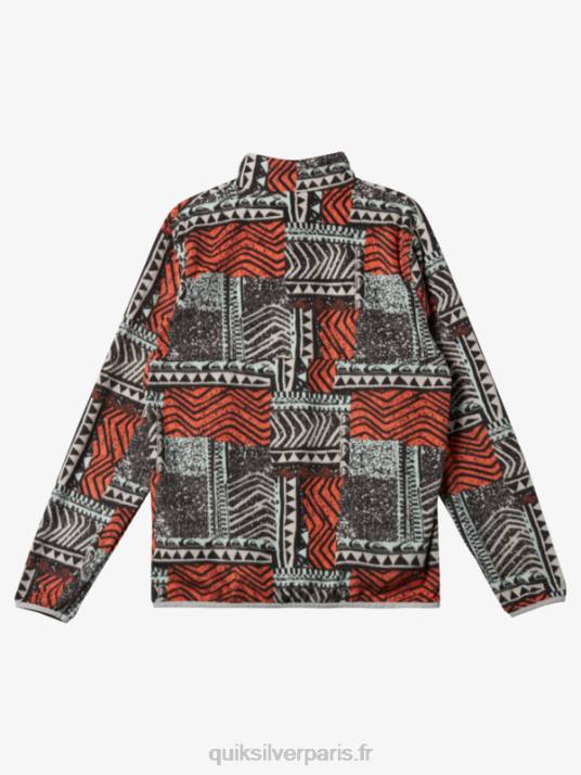 Hommes Quiksilver pull polaire no destination snap D6PT1041 saumon frais soufflé