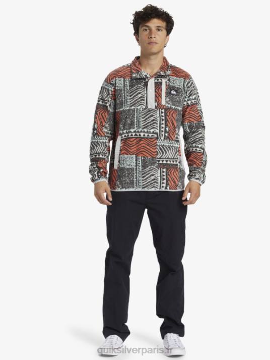 Hommes Quiksilver pull polaire no destination snap D6PT1041 saumon frais soufflé