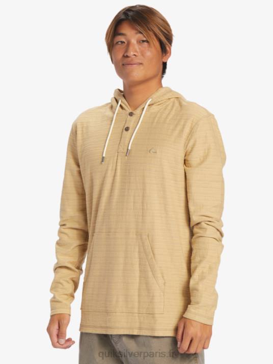 Hommes Quiksilver sweat à capuche carlton D6PT744 carlton taos rayure taupe