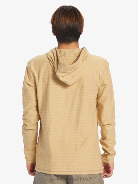 Hommes Quiksilver sweat à capuche carlton D6PT744 carlton taos rayure taupe