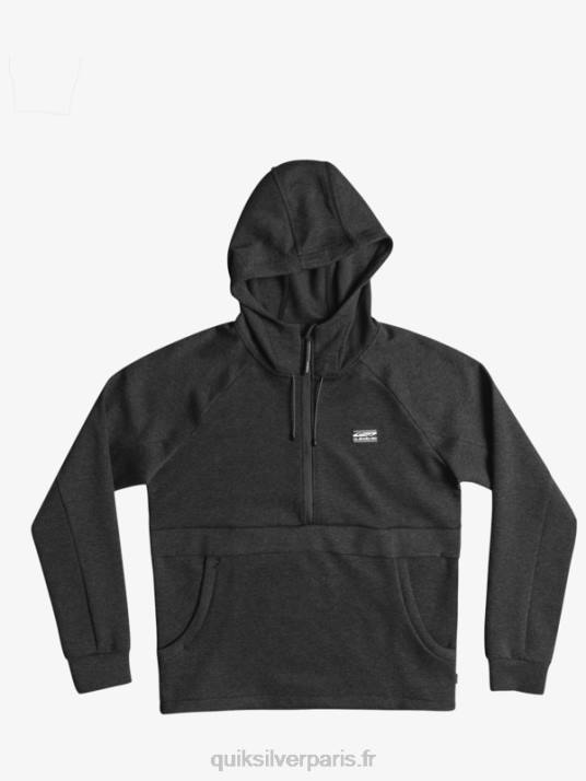 Hommes Quiksilver sweat à capuche demi-zip D6PT1370 bruyère fantôme