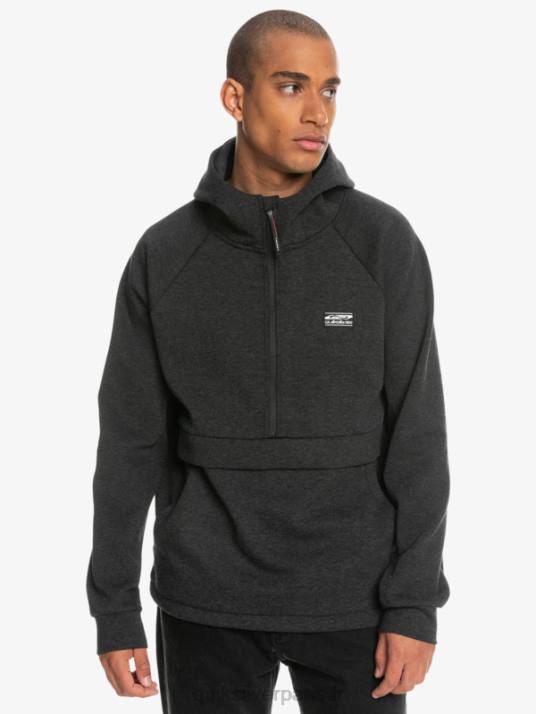 Hommes Quiksilver sweat à capuche demi-zip D6PT1370 bruyère fantôme