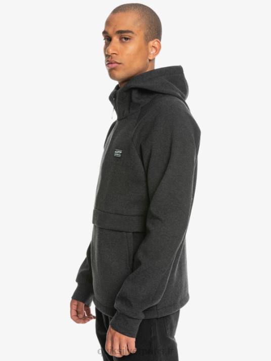 Hommes Quiksilver sweat à capuche demi-zip D6PT1370 bruyère fantôme