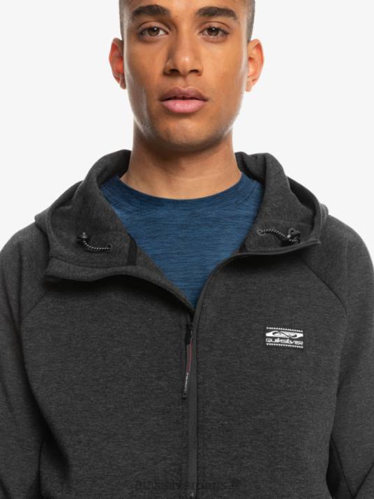 Hommes Quiksilver sweat à capuche demi-zip D6PT1370 bruyère fantôme