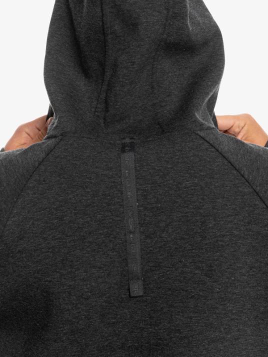 Hommes Quiksilver sweat à capuche demi-zip D6PT1370 bruyère fantôme