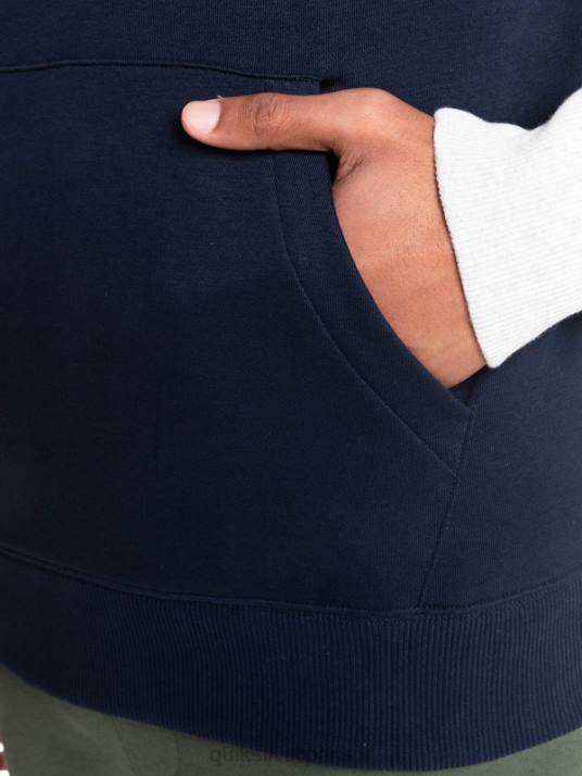 Hommes Quiksilver sweat à capuche en relief D6PT1682 gris clair chiné