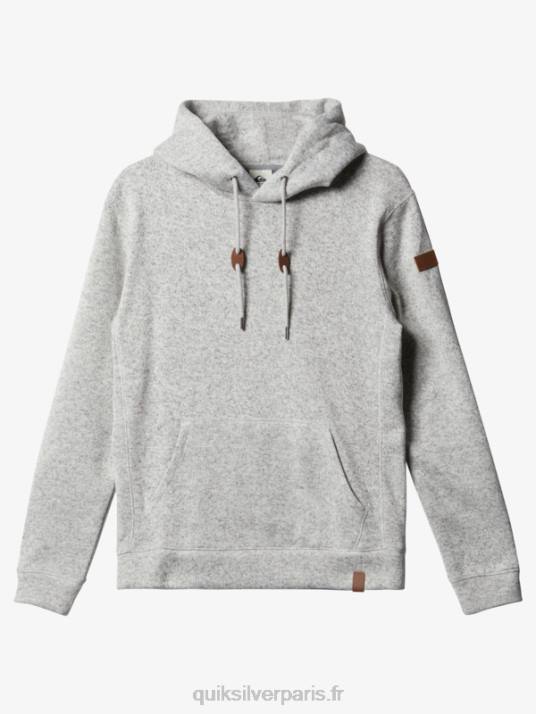 Hommes Quiksilver sweat à capuche keller D6PT1711 gris clair chiné