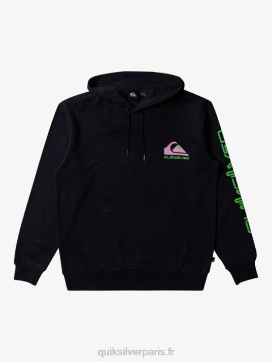 Hommes Quiksilver sweat à capuche à logo omni D6PT641 noir