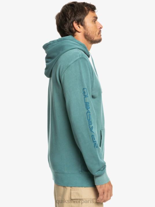 Hommes Quiksilver sweat à capuche sweet as slab D6PT1220 bleu de bretagne