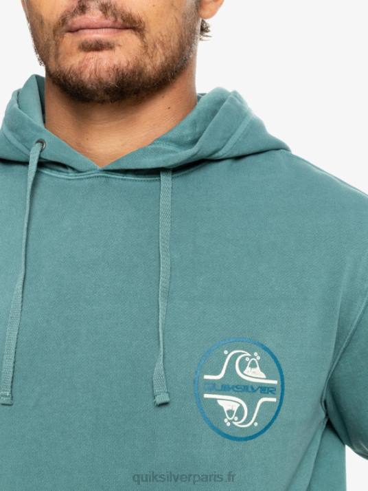 Hommes Quiksilver sweat à capuche sweet as slab D6PT1220 bleu de bretagne