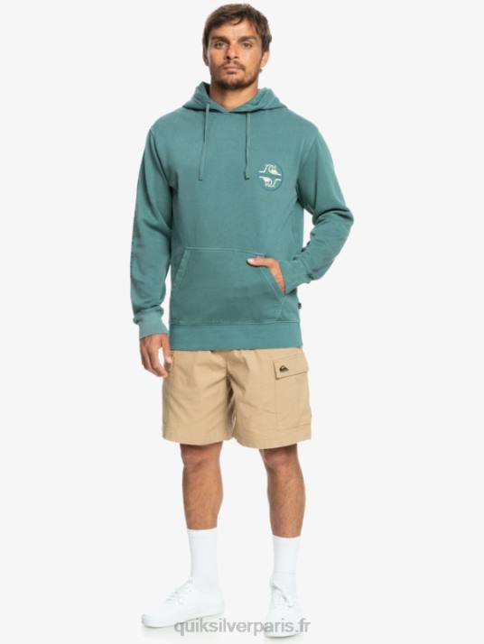 Hommes Quiksilver sweat à capuche sweet as slab D6PT1220 bleu de bretagne