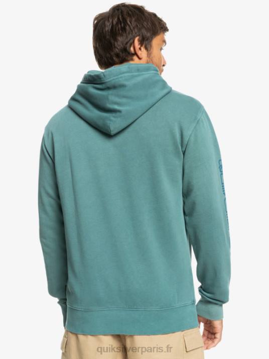 Hommes Quiksilver sweat à capuche sweet as slab D6PT1220 bleu de bretagne