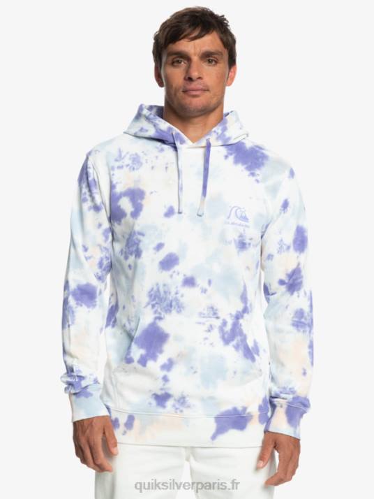 Hommes Quiksilver sweat à capuche tie-dye nuageux D6PT1502 pêche fouet nuageux tie dye