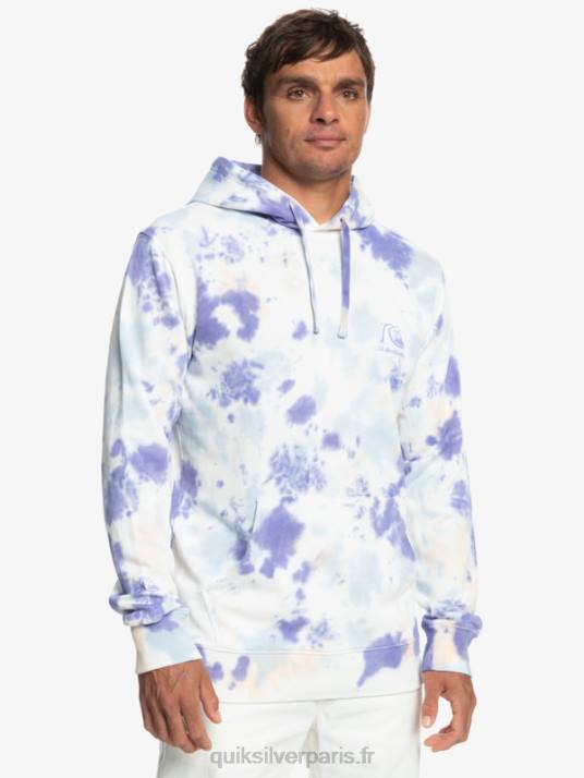 Hommes Quiksilver sweat à capuche tie-dye nuageux D6PT1502 pêche fouet nuageux tie dye