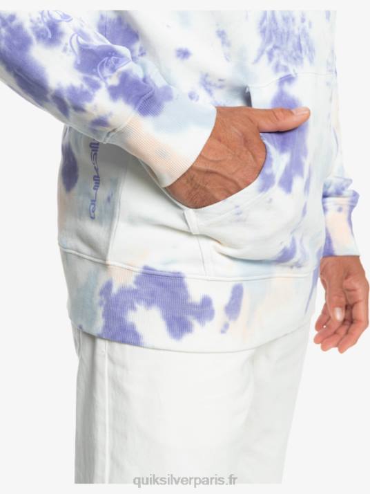Hommes Quiksilver sweat à capuche tie-dye nuageux D6PT1502 pêche fouet nuageux tie dye
