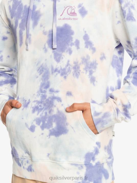 Hommes Quiksilver sweat à capuche tie-dye nuageux D6PT1502 pêche fouet nuageux tie dye