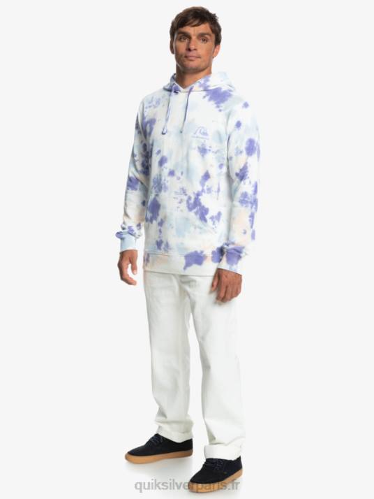 Hommes Quiksilver sweat à capuche tie-dye nuageux D6PT1502 pêche fouet nuageux tie dye