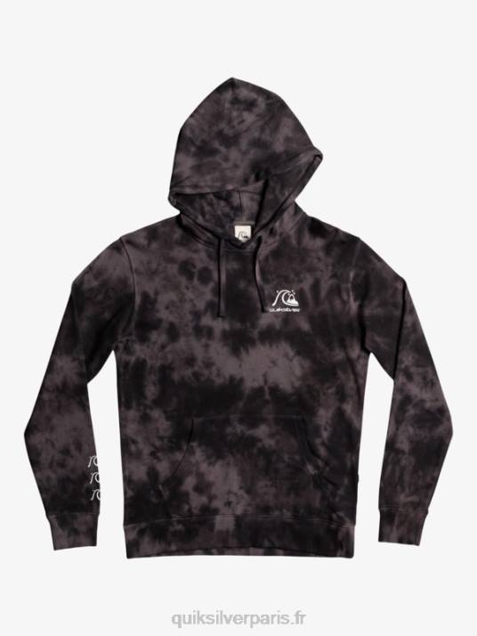 Hommes Quiksilver sweat à capuche tie-dye nuageux D6PT1503 teinture noire nuageuse